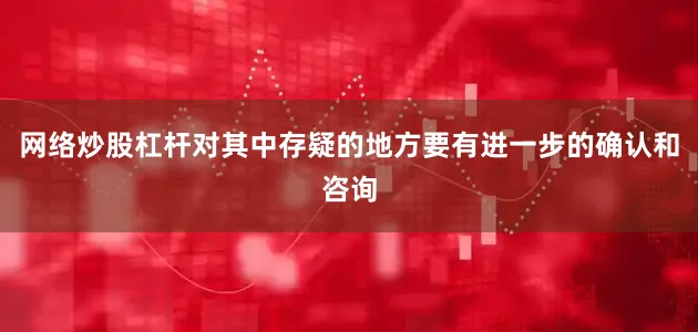 网络炒股杠杆对其中存疑的地方要有进一步的确认和咨询